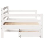 vidaXL Lit de jour avec tiroirs sans matelas 90x200 cm bois massif