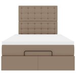 VidaXL Cadre de lit ottoman et matelas cappuccino 120x200cm similicuir