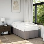 vidaXL Cadre de lit sans matelas taupe 90x190 cm tissu