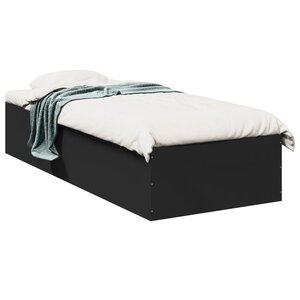 vidaXL Cadre de lit sans matelas noir 90x200 cm
