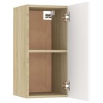 vidaXL Meuble TV Blanc et chêne sonoma 30 5x30x60 cm Bois d’ingénierie