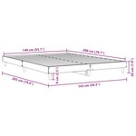 vidaXL Cadre de lit sans matelas chêne sonoma 140x200 cm