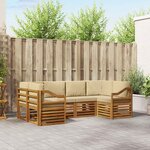 vidaXL Ensemble de canapés d'extérieur 6 pc Naturel