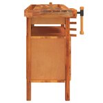 vidaXL Établi avec tiroir et étaux 124x52x83 cm Bois massif d'acacia