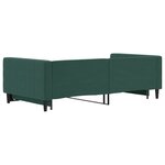 vidaXL Lit de jour avec lit gigogne vert foncé 100x200 cm velours