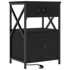 vidaXL Cabinet de chevet Chêne noir 40 x 31 x 60 cm Bois d'ingénierie