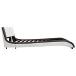 vidaXL Cadre de lit avec LED sans matelas Gris et blanc 120 x 190 cm