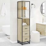 vidaXL Armoire de salle de bain chêne sonoma 35x37 5x166 cm