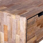 vidaXL Table console avec 3 tiroirs Bois de teck recyclé