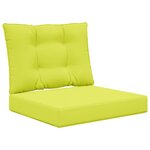 vidaXL Coussin de canapé d'extérieur 2 Pièces Vert Polyester
