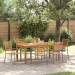 vidaXL Ensemble de salle à manger pour jardin 7 Pièces Gris
