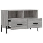 vidaXL Meuble TV Sonoma gris 80x36x50 cm Bois d'ingénierie