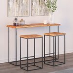 vidaXL Dessus de table 110x40x2 5 cm rectangulaire bois massif acacia