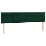 vidaXL Tête de lit à LED Vert foncé 160x5x78/88 cm Velours