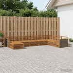 vidaXL Ensemble de canapés d'extérieur 8 Pièces Naturel