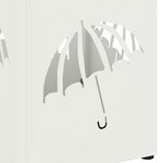 vidaXL Porte-parapluies Blanc Métal Standard Motif Porte-parapluies