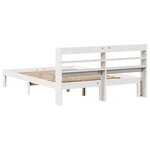 vidaXL Cadre de lit avec tête de lit sans matelas blanc 160x200 cm