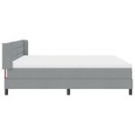 vidaXL Lit Box Spring avec matelas - Gris clair - 200 x 200 cm - Tissu