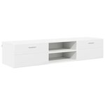 vidaXL Meuble TV avec tiroir Blanc 150 x 39 x 30 cm Bois d'ingénierie