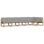 vidaXL Ensemble de canapés d'extérieur 6 pc Blanc et gris clair