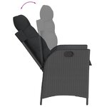 vidaXL Ensemble à manger de jardin avec coussins 3 Pièces Noir