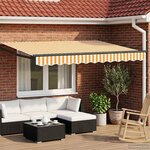 vidaXL Store rétractable manuel avec LEDs 3 5 x 2 5 m