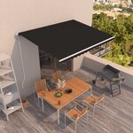 vidaXL Auvent rétractable automatique 400x350 cm Anthracite