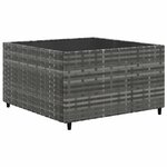 vidaXL Salon de jardin 6 Pièces avec coussins Gris Résine tressée
