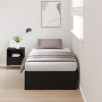 vidaXL Cadre de lit de rangement Noir Chêne 80x200 cm