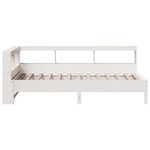 vidaXL Lit bibliothèque sans matelas blanc 90x190cm bois de pin massif