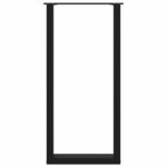 vidaXL Pieds de table de bar en U  2 pièces  noir  50 x (100-101) cm  acier