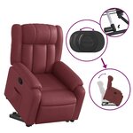 vidaXL Fauteuil inclinable Rouge bordeaux Similicuir