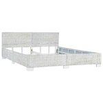 vidaXL Cadre de lit sans matelas Gris Rotin naturel 180x200 cm