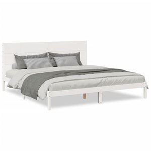 vidaXL Cadre de lit extra long sans matelas 200x210 cm bois massif