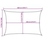 vidaXL Voile d'ombrage 160 g/m² Anthracite 5x6 m PEHD
