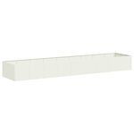 vidaXL Jardinière blanc 360x80x40 cm acier