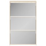 vidaXL Meuble à chaussures 3 étagères Miroir 63x17x102 5 cm Chêne