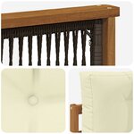 vidaXL Sofa de milieu extérieur Bois d'Acacia Massif Naturel