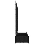 vidaXL Cache-pot de jardin 3 Pièces Noir 120 x 40 x 125 5 cm Acier