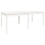 vidaXL Ensemble à manger de jardin 11 Pièces blanc bois massif de pin