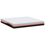 vidaXL Matelas Blanc et Gris 200 x 200 cm Mousse à Mémoire