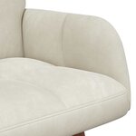 vidaXL Sofa 2 places Crème 115 x 61 x 87 cm Velours (V)