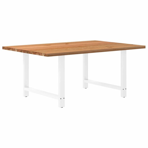vidaXL Table à manger marron clair bois de chêne massif rectangulaire