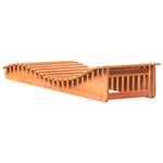 vidaXL Chaise longue cire marron 205x60x31 5 cm bois massif de pin