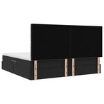 vidaXL Lit avec rangement et LED Noir 200 x 200 cm Velours