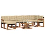 vidaXL Ensemble de canapés d'extérieur 8 pc Naturel et Beige
