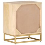 vidaXL Table de chevet 40x30x50 cm bois massif manguier et fer