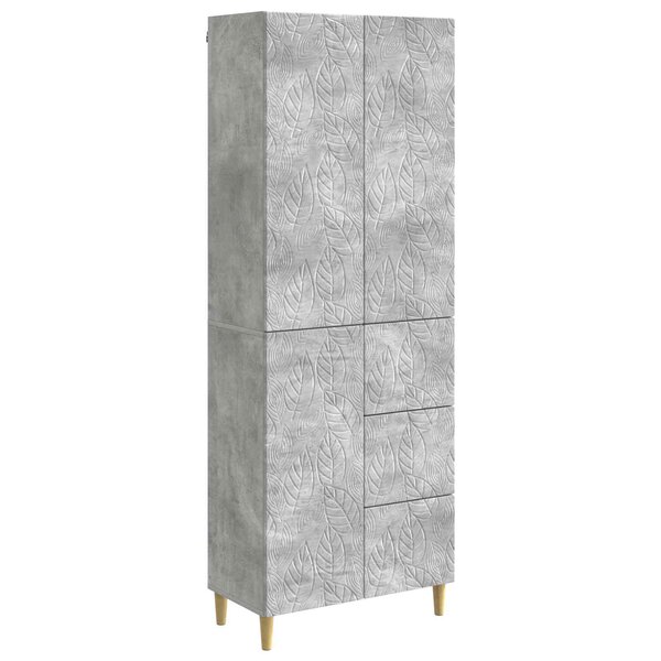 vidaXL 2 Pièces Gris béton