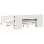 vidaXL Cadre de lit sans matelas blanc 200x200 cm bois massif de pin