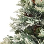 vidaXL Sapin de Noël pré-éclairé et pommes de pin vert 150cm PVC et PE